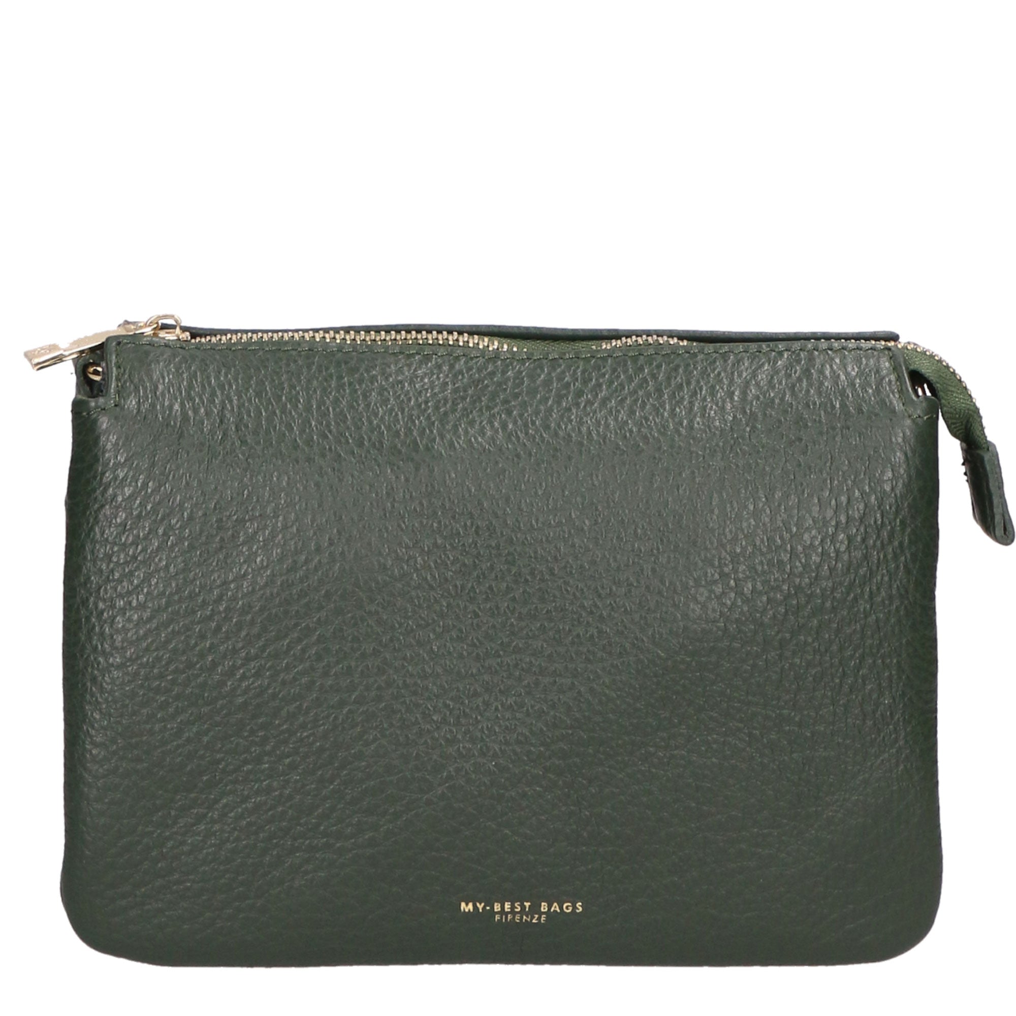 Borsa a tracolla da donna Vera pelle MYB-6054-FW-D14 VERDE SCURO DARK GREEN My Best Bag