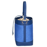 Borsa a secchiello da donna Misto pelle e tessuto MYB-05165-SS-530+S22 BLUETTE My Best Bag