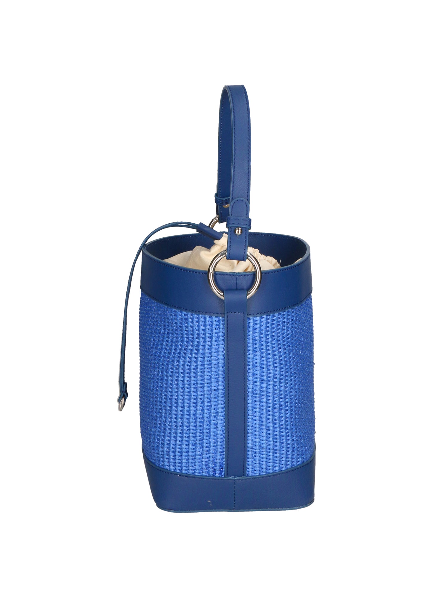 Borsa a secchiello da donna Misto pelle e tessuto MYB-05165-SS-530+S22 BLUETTE My Best Bag