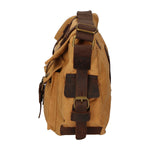 Melania Borsa a spalla unisex Canvas e vera pelle ZG3016-CUOIO COGNAC Gave Lux