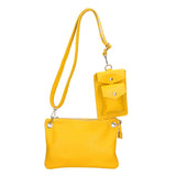 Ifigenia Borsa a tracolla da donna Vera pelle 05932-D04 GIALLO YELLOW Gave Lux