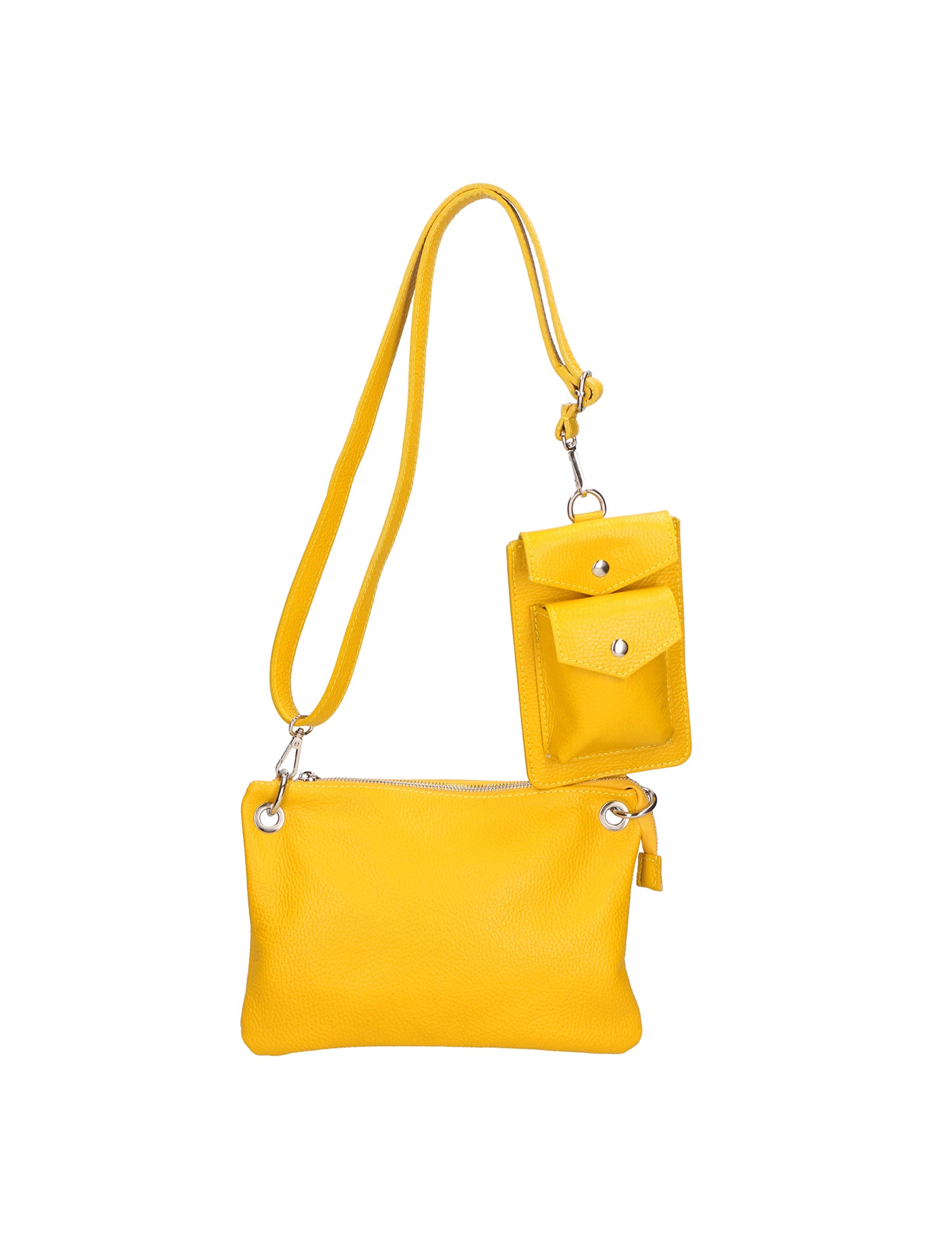 Ifigenia Borsa a tracolla da donna Vera pelle 05932-D04 GIALLO YELLOW Gave Lux