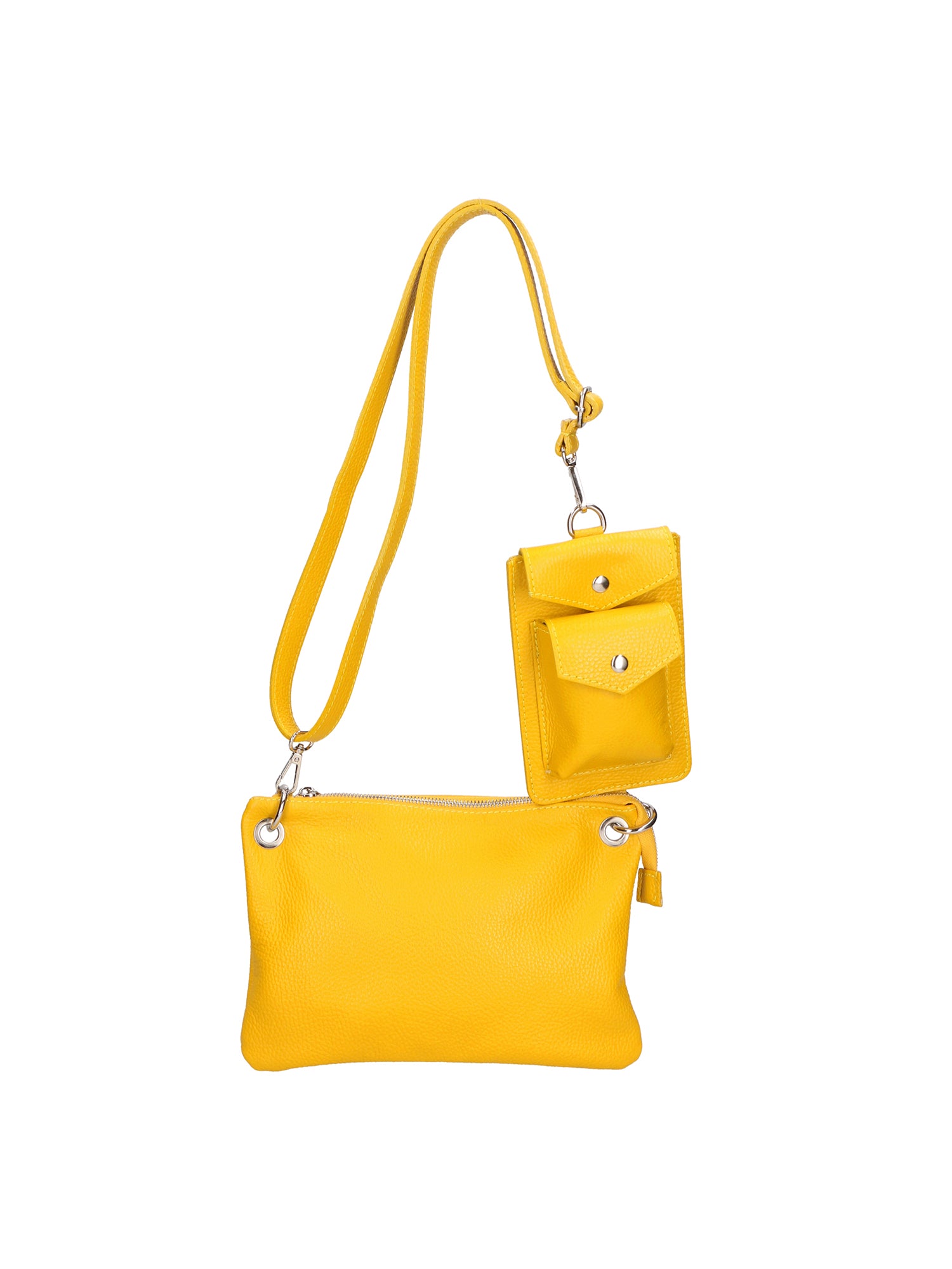 Ifigenia Borsa a tracolla da donna Vera pelle 05932-D04 GIALLO YELLOW Gave Lux