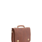 Borsa a mano unisex in vera pelle Made in Italy 4512-MARRONE Alessia Firenze