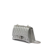 Borsa a mano da donna 100% Pvc FLAT RHOMBUS M-SILVER Marc Ellis