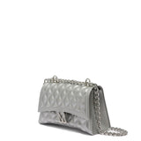 Borsa a mano da donna 100% Pvc FLAT RHOMBUS M-SILVER Marc Ellis