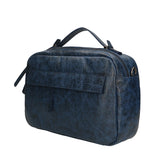 Vera Pelle 6542-BLU BLUE Borsa a mano unisex Modello Avelon Gave Lux