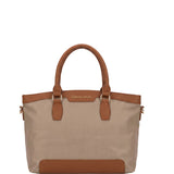 Borsa a Spalla in Pvc Beige