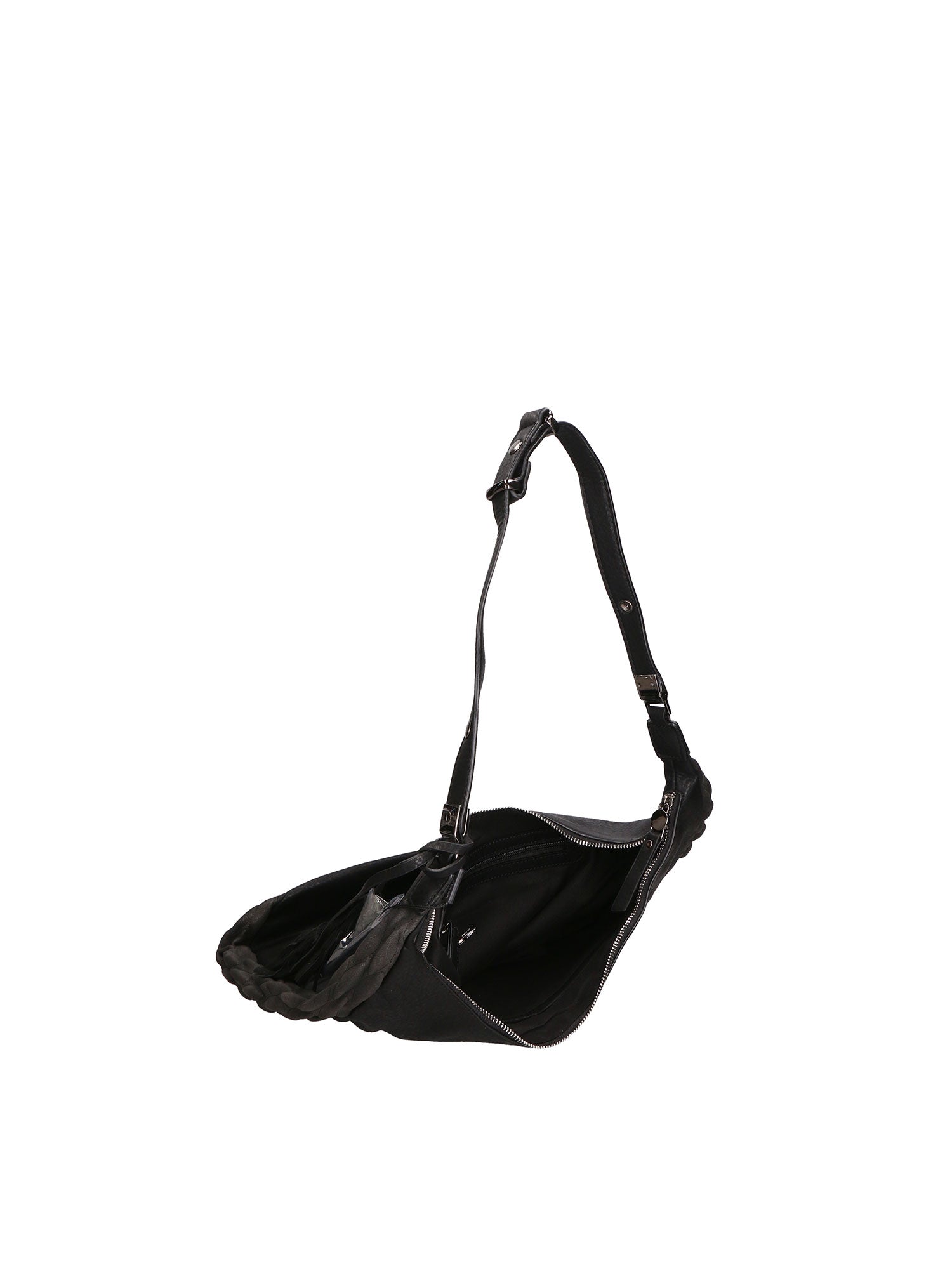 Silvana Elite Borsa a spalla donna Misto nylon e pelle LK0265-NERO Gave Lux