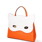 Arancia Borsa a mano da donna 100% pelle 8969-ARANCIO+BIANCO Gave Lux