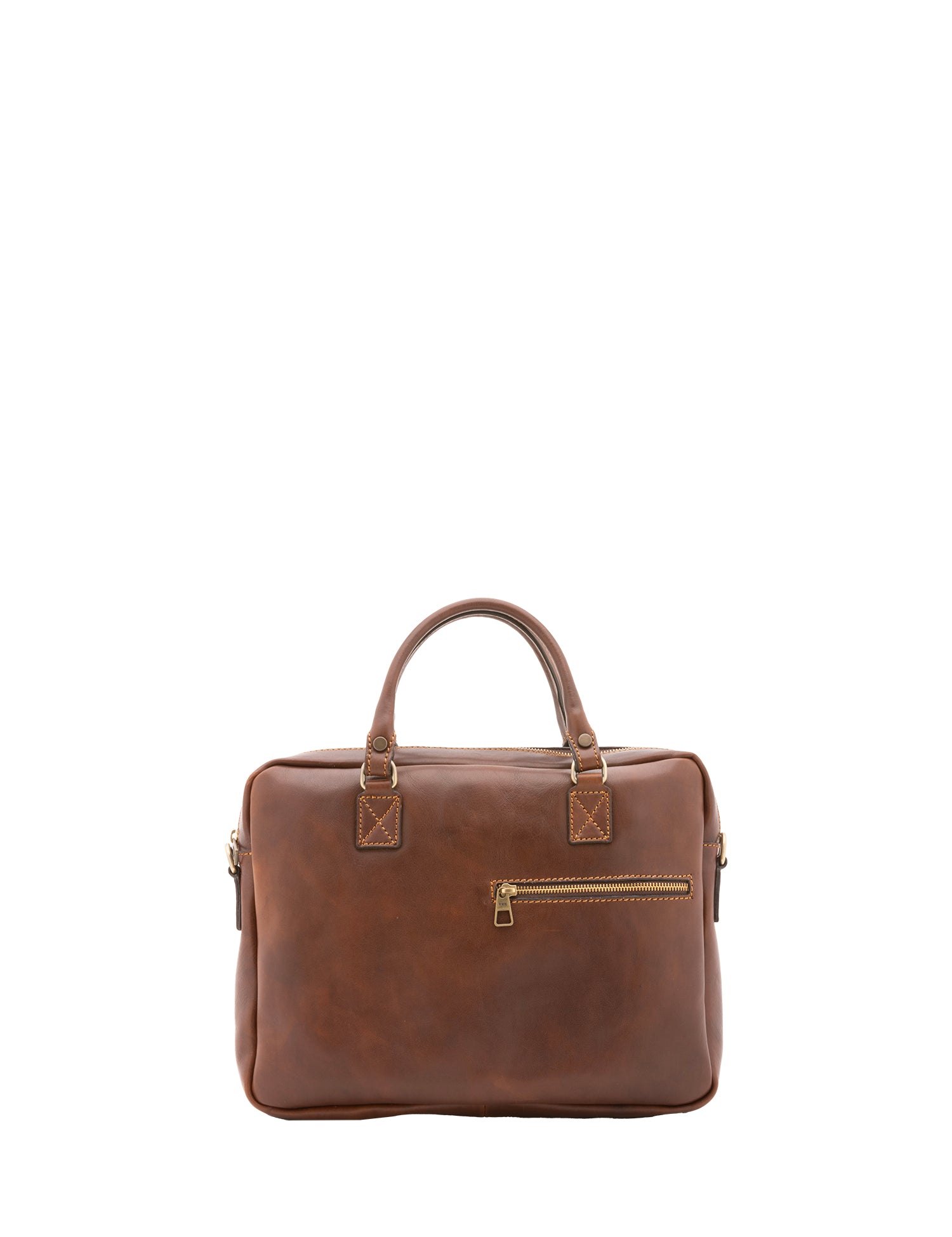 Borsa a mano unisex in vera pelle Made in Italy 4318-TESTA DI MORO Alessia Firenze