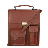 Tancredi Borsa da lavoro unisex in pelle Vera pelle 7013-MARRONE BROWN Gave Lux