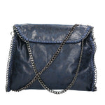 Willelmina Borsa a spalla da donna 100% PU Leather N-9606-BLU Gave Lux