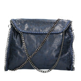 Willelmina Borsa a spalla da donna 100% PU Leather N-9606-BLU Gave Lux