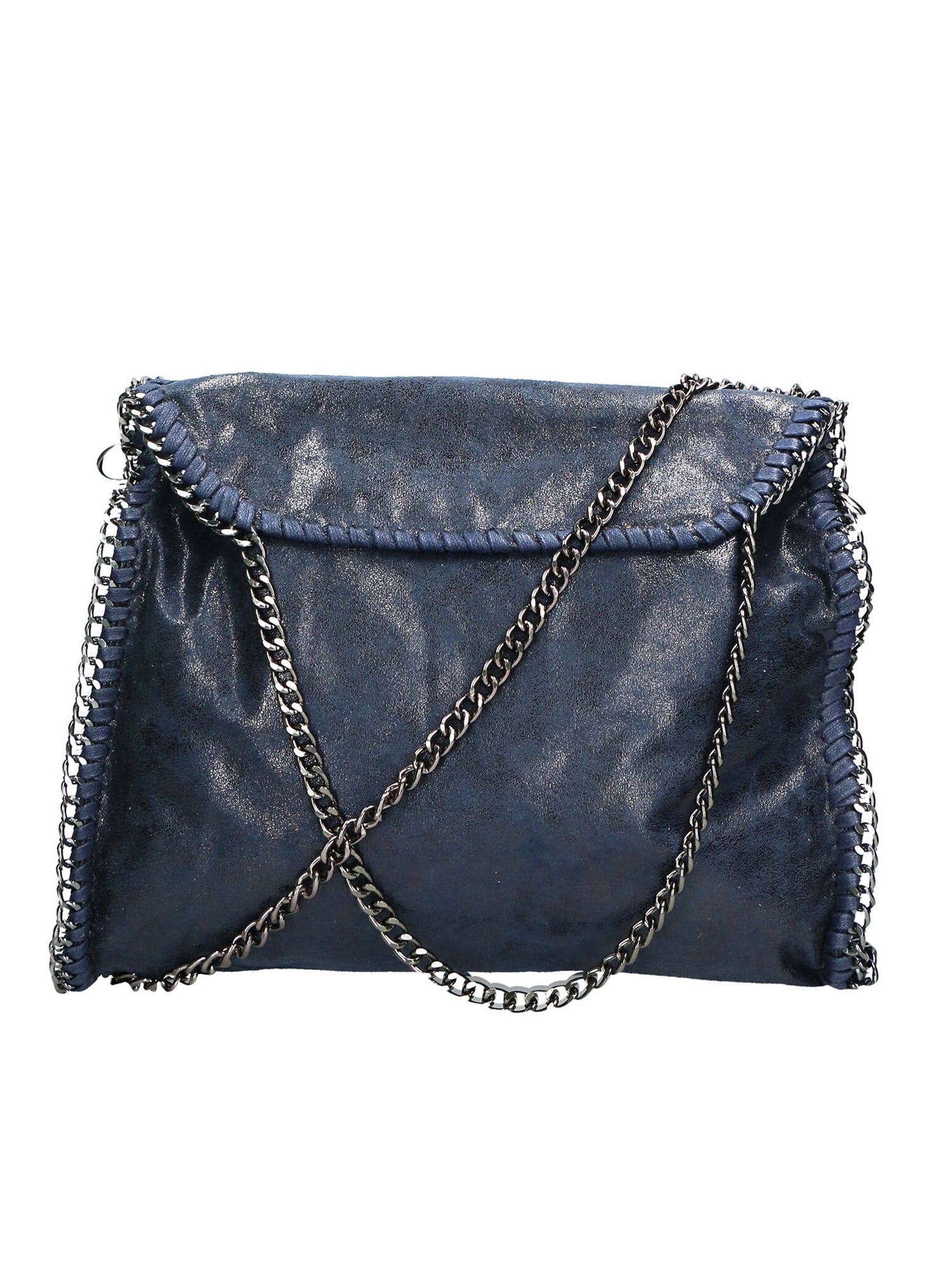 Willelmina Borsa a spalla da donna 100% PU Leather N-9606-BLU Gave Lux
