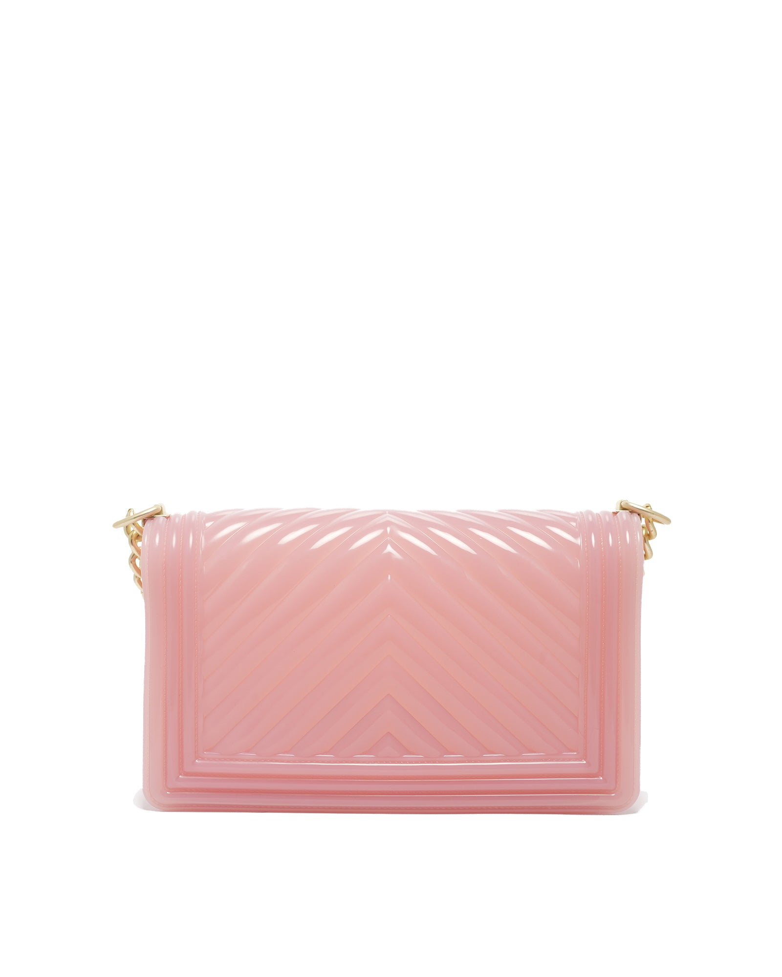 Borsa a mano da donna 100% PVC FLAT M-MAUVE + OFF GOLD Marc Ellis