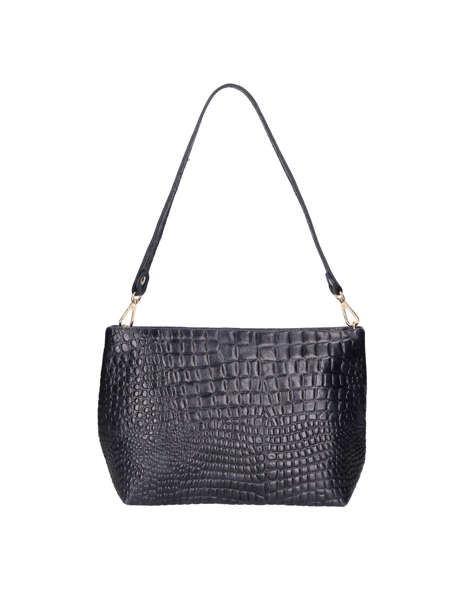Lorelei Borsa a spalla da donna Vera pelle croco 06498-013 BLU NAVY Gave Lux