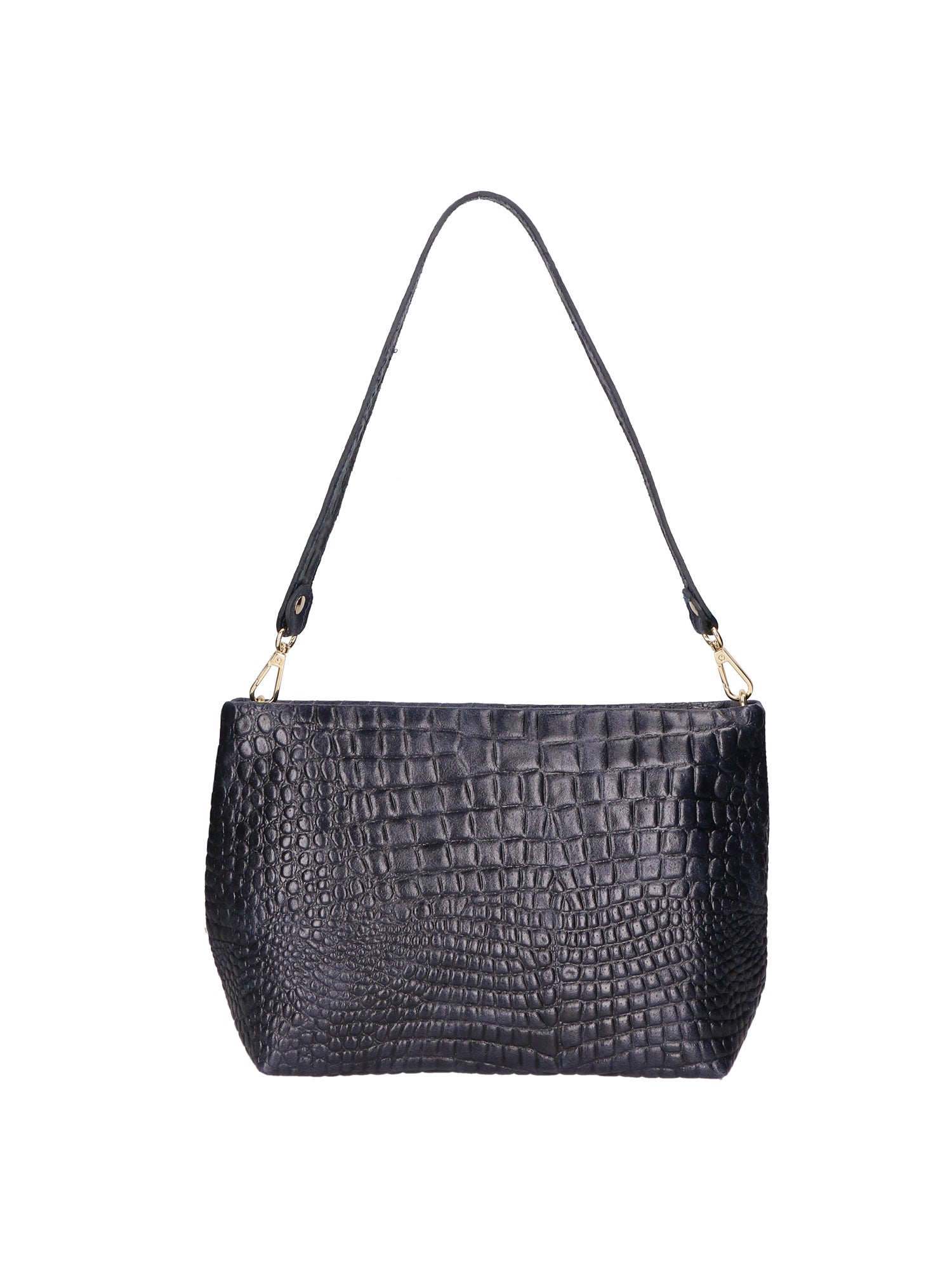 Lorelei Borsa a spalla da donna Vera pelle croco 06498-013 BLU NAVY Gave Lux