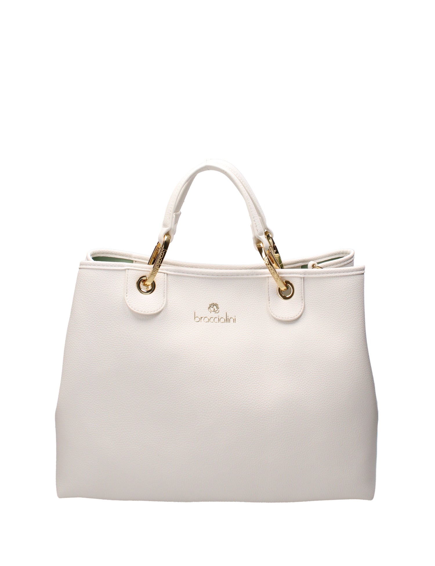 Elowen Prime Borsa a mano da donna 100% poliuretano B16690-BIANCO Braccialini
