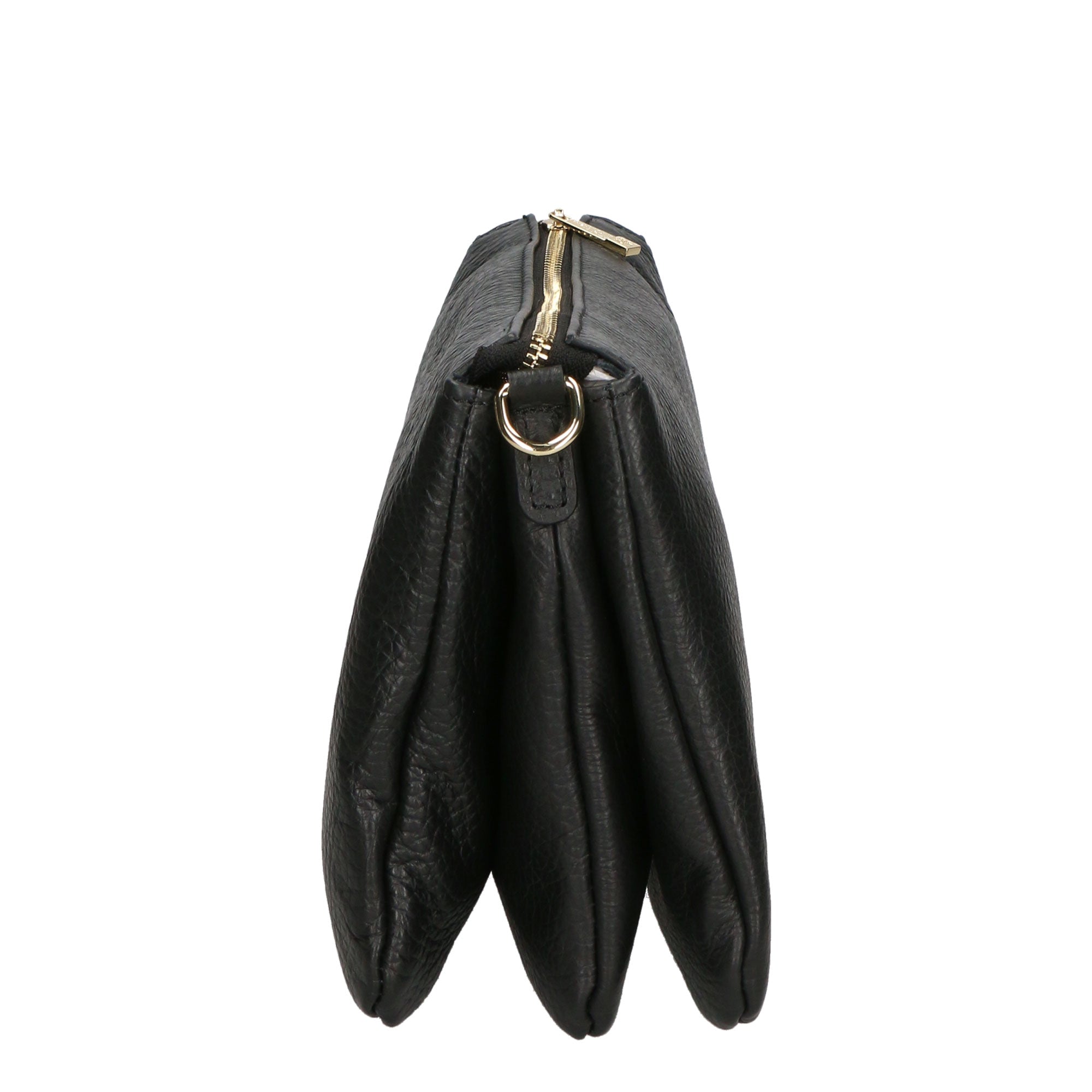Borsa a tracolla da donna 100% pelle MYB-6049-FW-D28 NERO BLACK My Best Bag