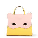 Arancia Borsa a mano da donna 100% pelle 8969-GIALLO+ROSA Gave Lux