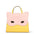 Arancia Borsa a mano da donna 100% pelle 8969-GIALLO+ROSA Gave Lux