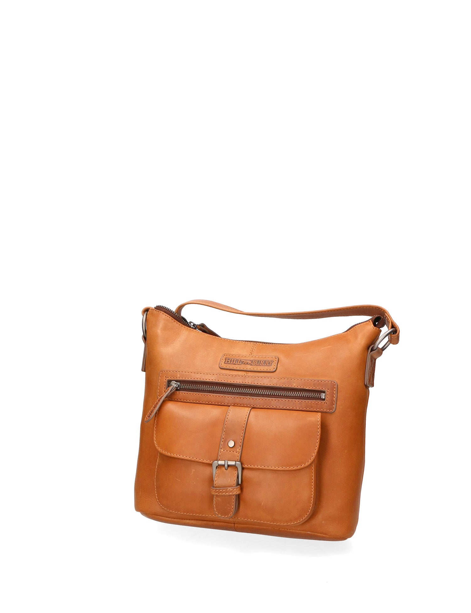 Borsa a tracolla da uomo Vera pelle HILB-4090-CUOIO Hill Burry