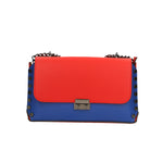 Vera pelle 8641-BLU+ROSSO Borsa a tracolla da donna Evanthe Pro Gave Lux
