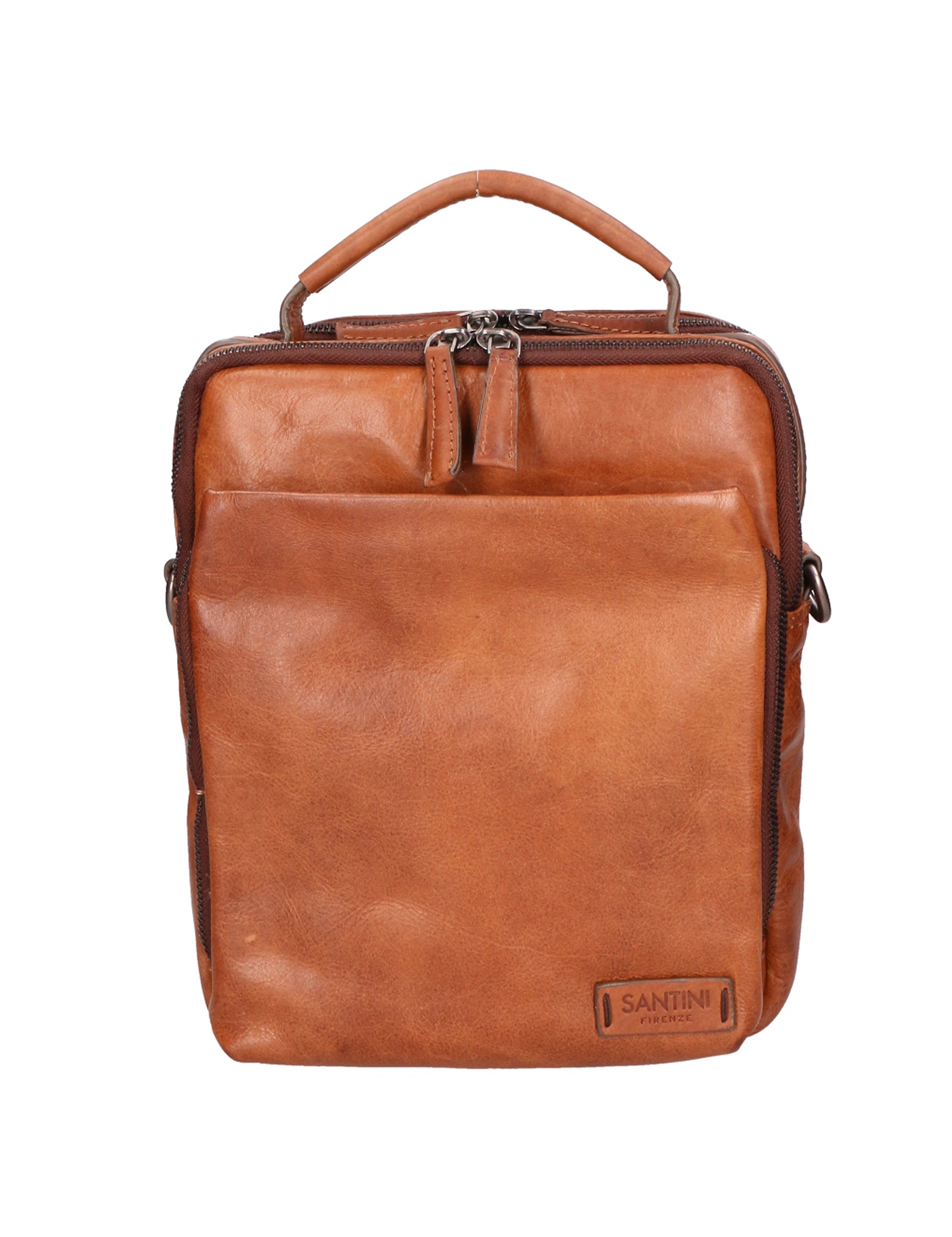 Borsa a mano unisex in vera pelle 100% Made in Italy SN5861647-TAN Santini Firenze