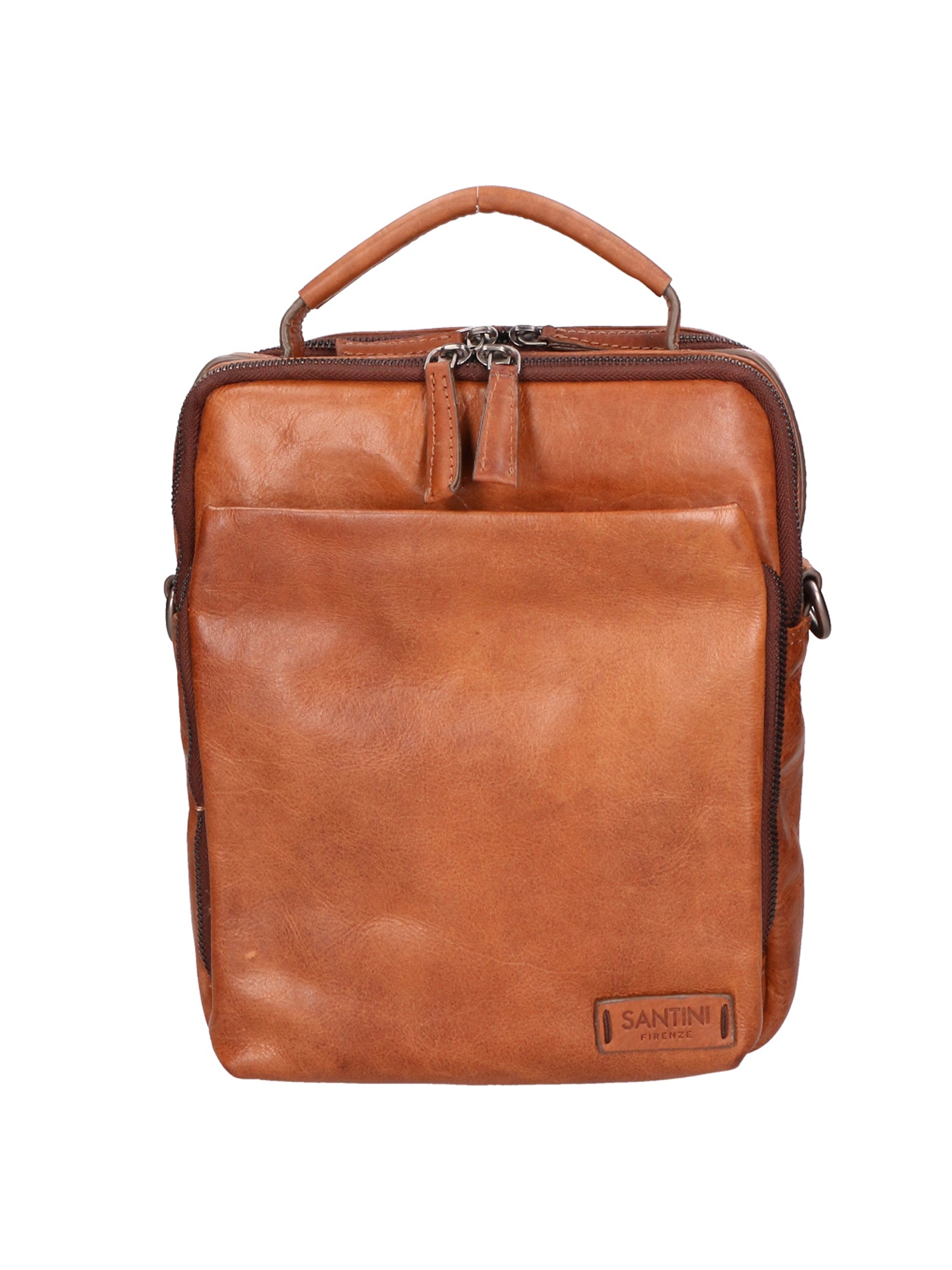 Borsa a mano unisex in vera pelle 100% Made in Italy SN5861647-TAN Santini Firenze