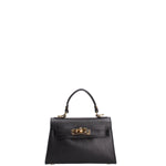 Borsa a mano da donna 100% vera pelle 07221-D28 NERO Roberta Rossi