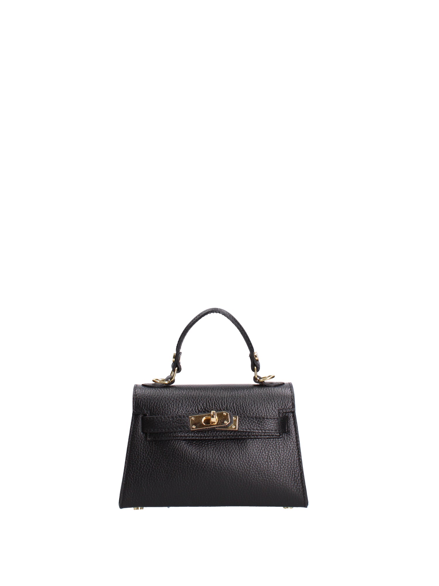 Borsa a mano da donna 100% vera pelle 07221-D28 NERO Roberta Rossi