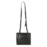 Borsa a tracolla da donna Pelle Croco MYB-8006-FW-NERO My Best Bag