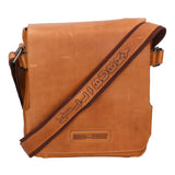 Borsa a tracolla da uomo 100% vera pelle HILB-3200-CUOIO Hill Burry