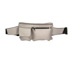 Aisha 04733-D86 GRIGIO PERLA PEARL GREY Marsupio da donna in vera pelle + canvas Gave Lux