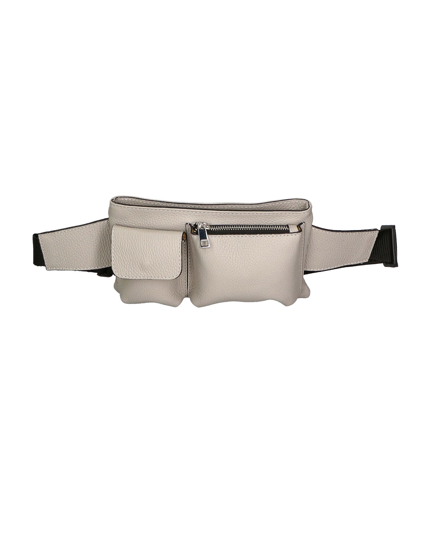 Aisha 04733-D86 GRIGIO PERLA PEARL GREY Marsupio da donna in vera pelle + canvas Gave Lux