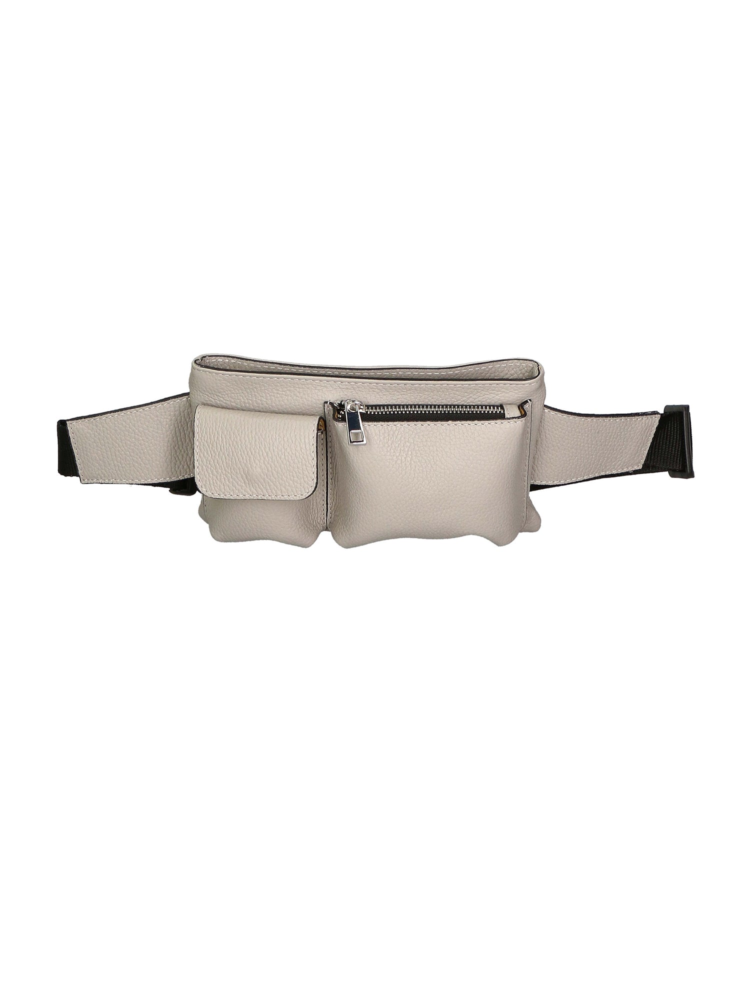 Aisha 04733-D86 GRIGIO PERLA PEARL GREY Marsupio da donna in vera pelle + canvas Gave Lux