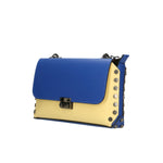 Vera pelle 8641-GIALLO+BLU Borsa a tracolla da donna Evanthe Pro Gave Lux