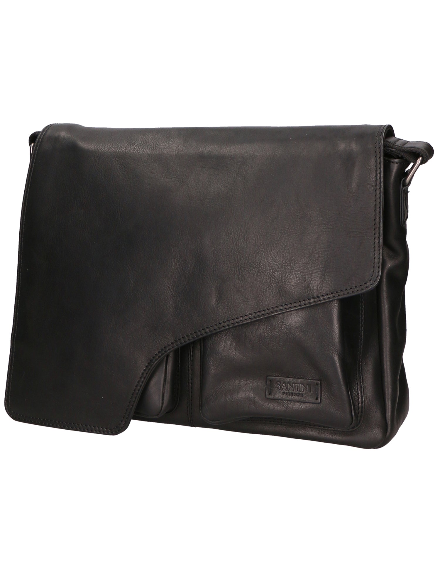 Borsa a mano unisex vera pelle Made in Italy SN5861947-BLACK Santini Firenze
