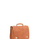Borsa a mano unisex in vera pelle Made in Italy 4512-MIELE Alessia Firenze