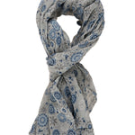 Serafina L1018-GRIGIO Foulard unisex in cotone e seta Gave Lux