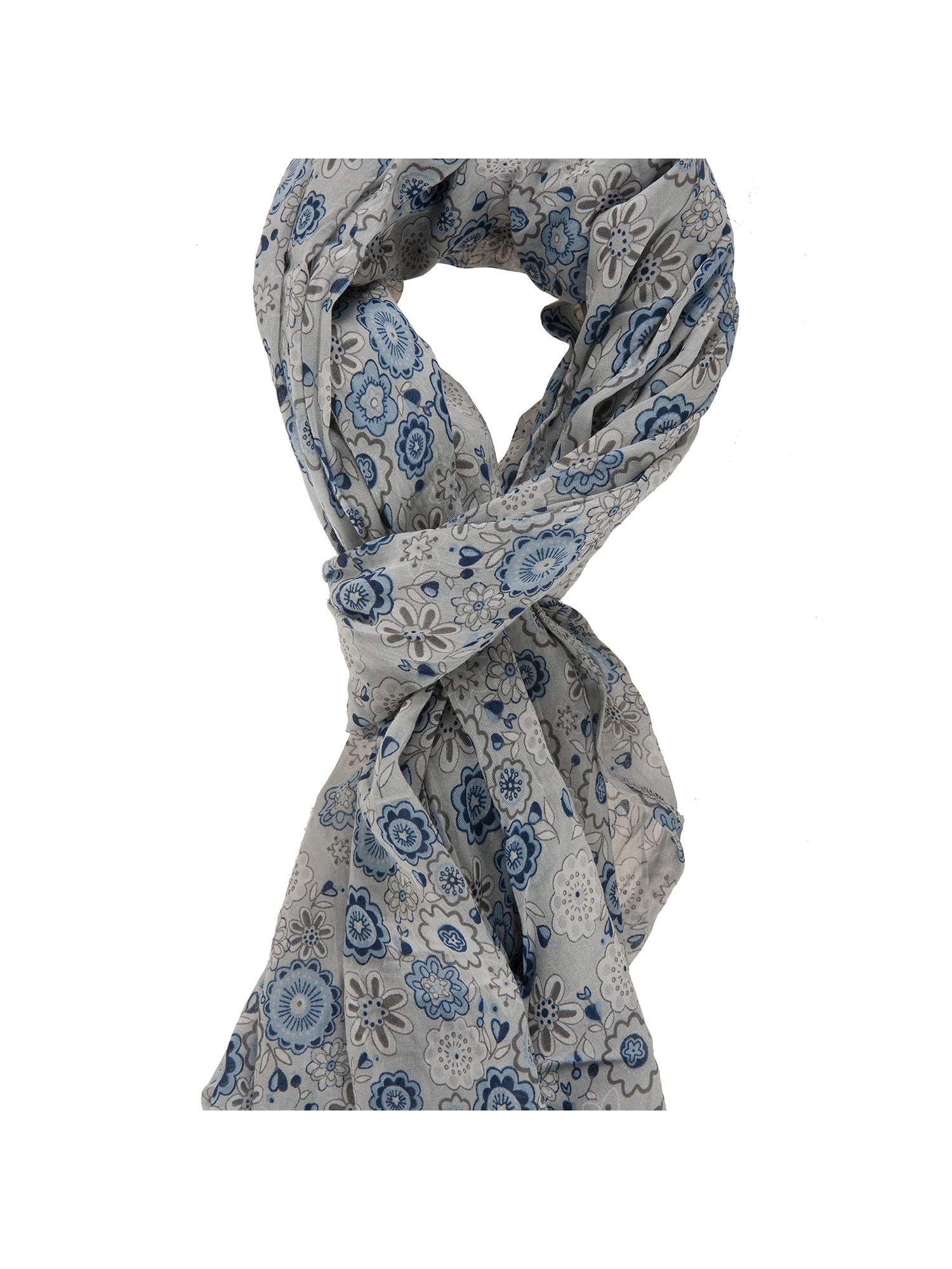 Serafina L1018-GRIGIO Foulard unisex in cotone e seta Gave Lux