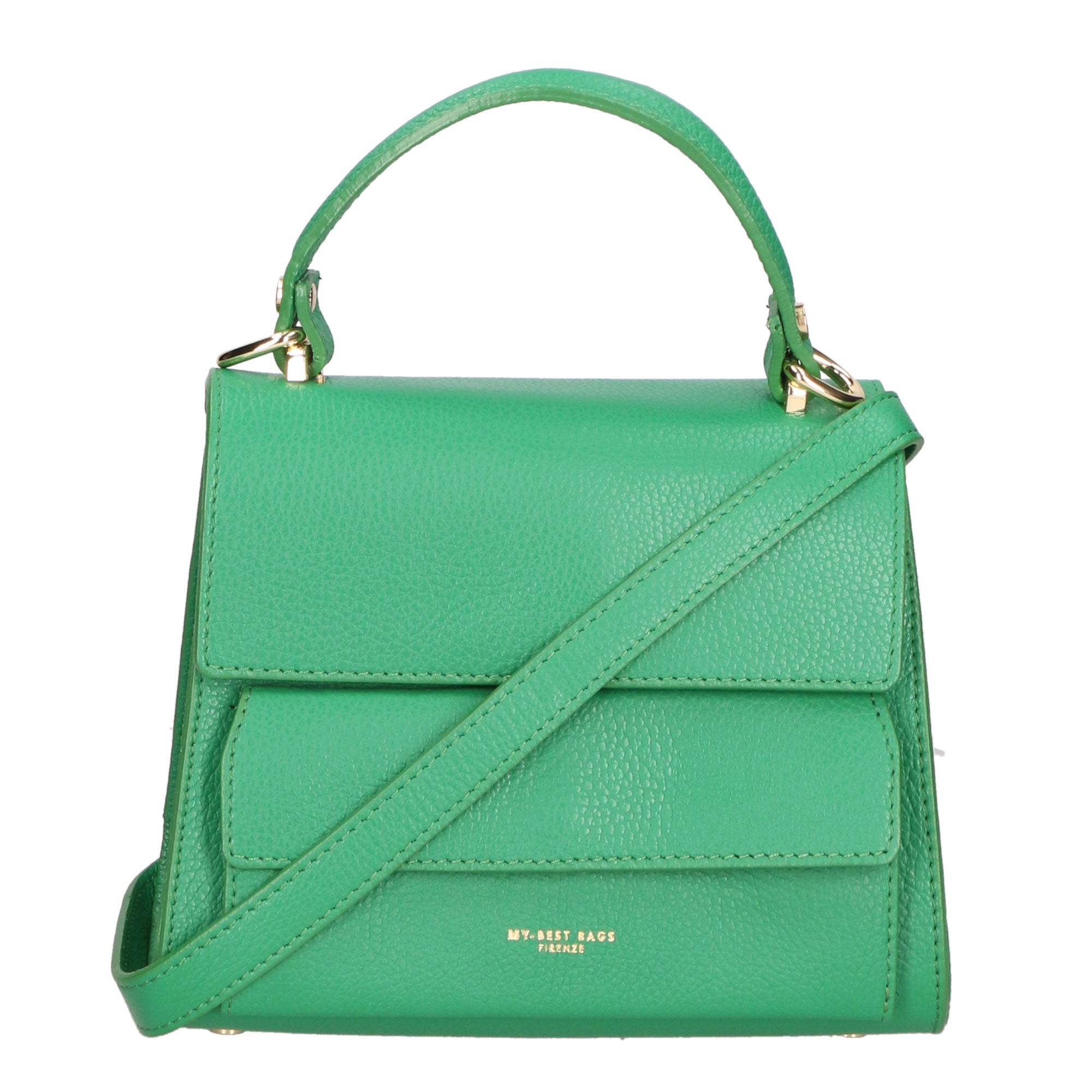 Borsa a mano da donna Vera pelle MYB-6034-FW-VERDE My Best Bag
