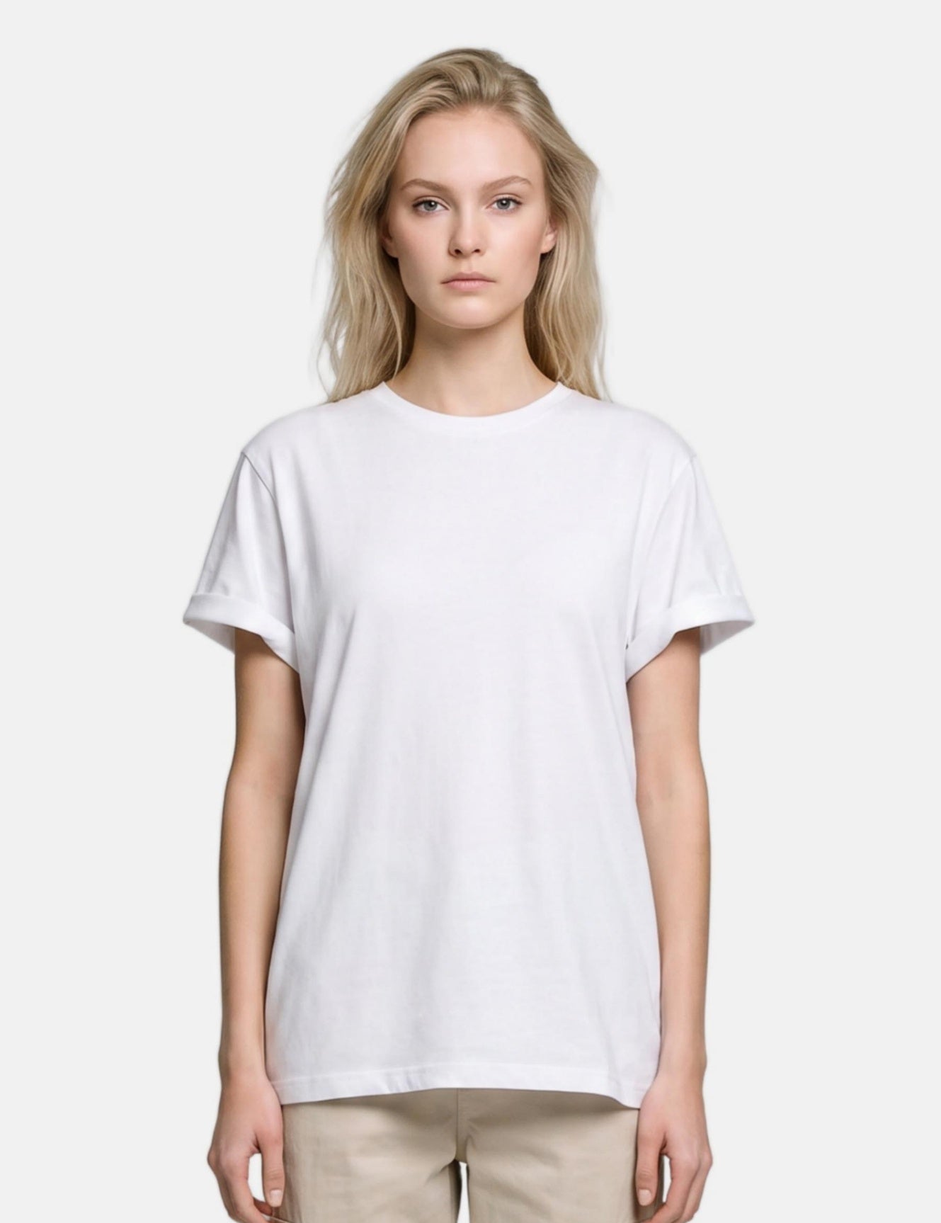 T-shirt in 84% Cotone 16% Elastan Bianco