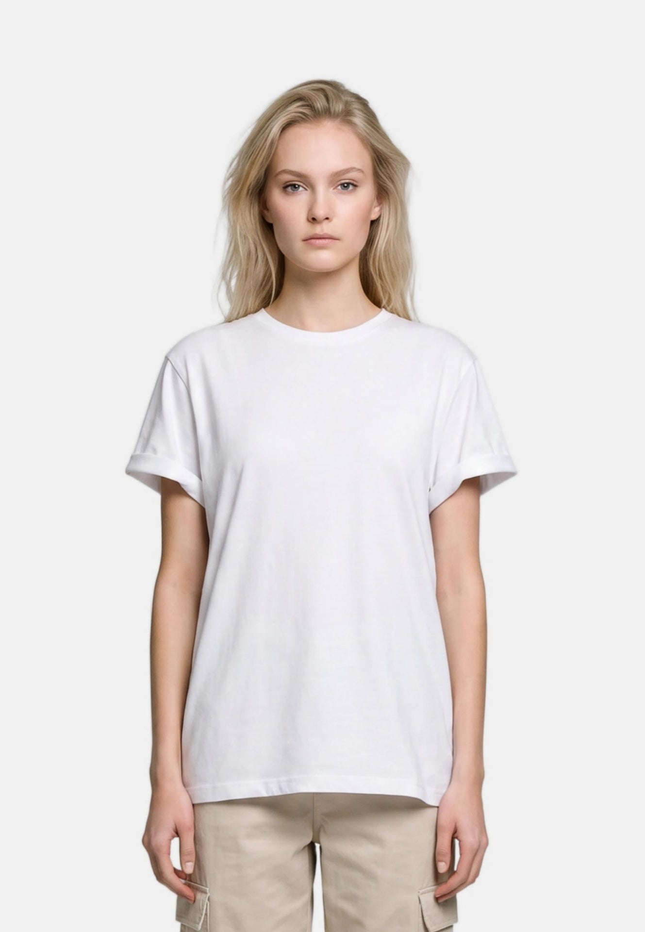 T-shirt in 84% Cotone 16% Elastan Bianco