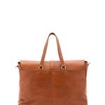 Borsa da viaggio unisex in vera pelle 100% cotone 4066-MIELE Alessia Firenze