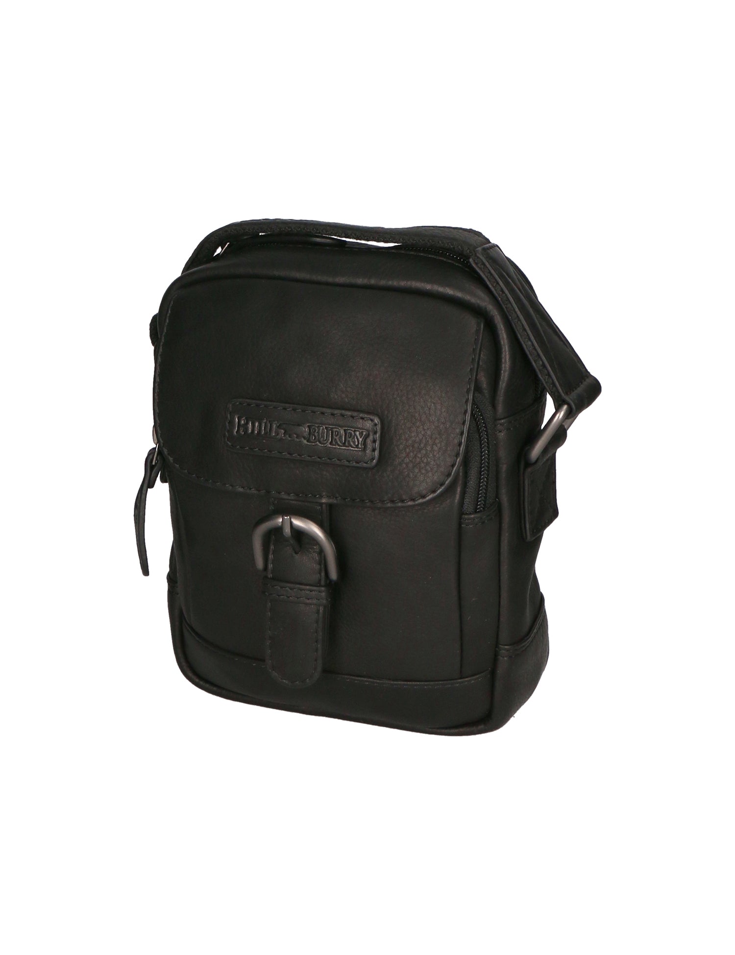 Borsa a tracolla da uomo Vera pelle RFID HILB-HT05-NERO Hill Burry