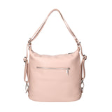 Women's White Convertible Shoulder Bag in Genuine Leather Made in Italy 30x26x9 cm