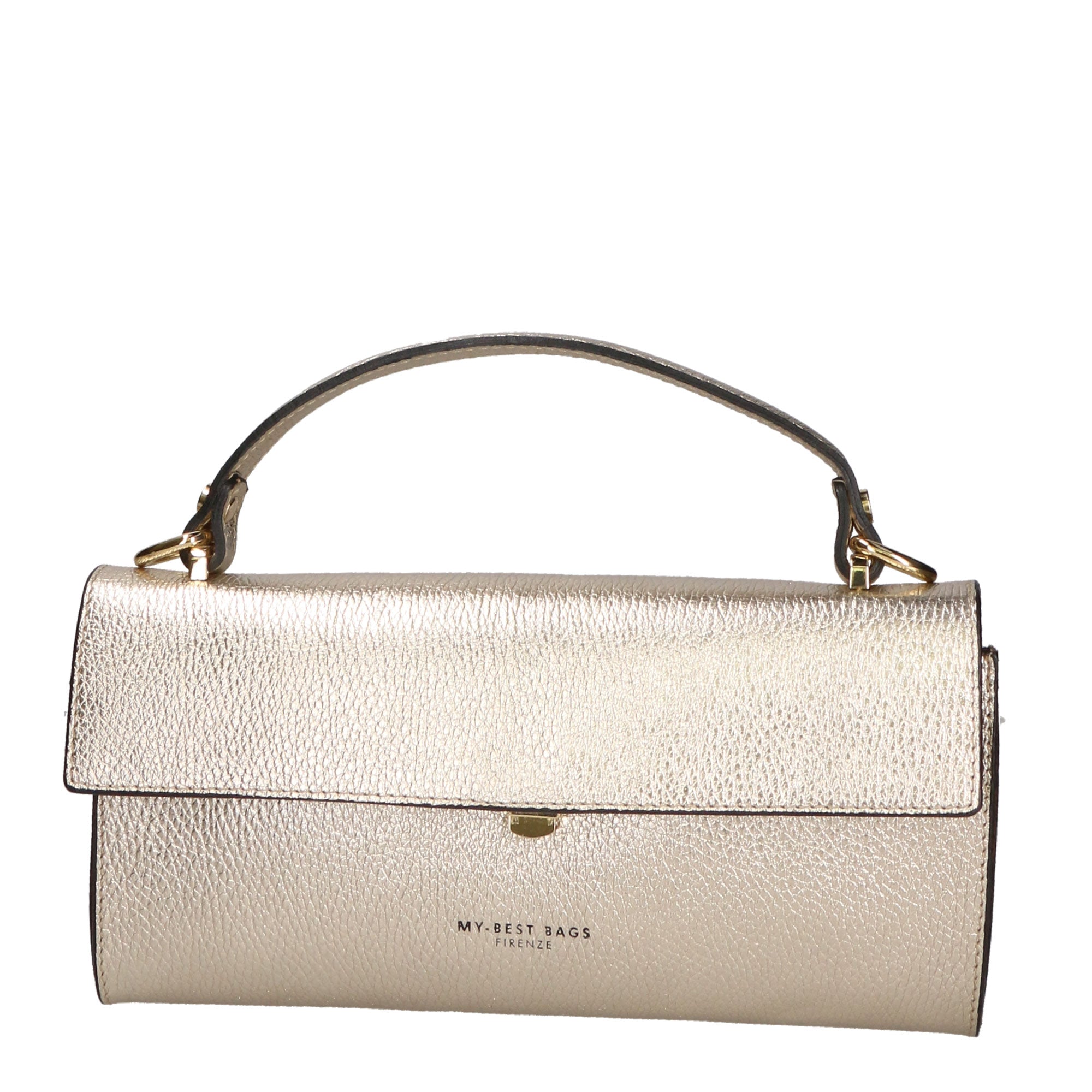 Borsa a mano da donna 100% vera pelle MYB-6035-FW-PLATINO My Best Bag