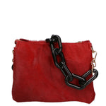 Borsa a spalla da donna Vera pelle di cavallino MYB-8021-FW-RUBINO My Best Bag